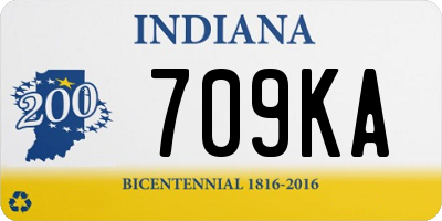 IN license plate 709KA