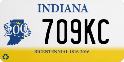 IN license plate 709KC