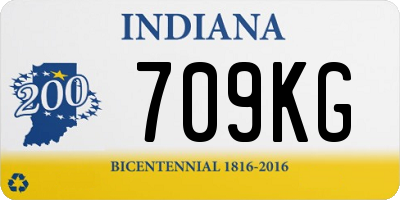 IN license plate 709KG