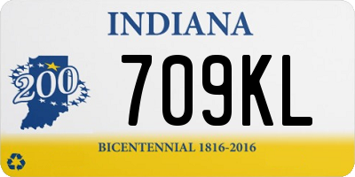 IN license plate 709KL