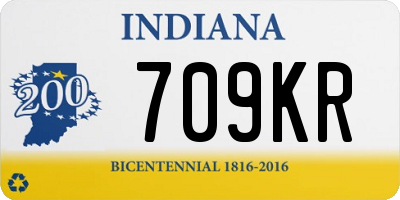 IN license plate 709KR