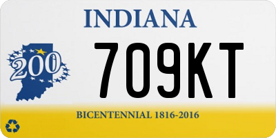 IN license plate 709KT