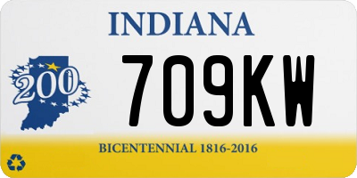 IN license plate 709KW