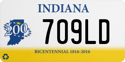 IN license plate 709LD