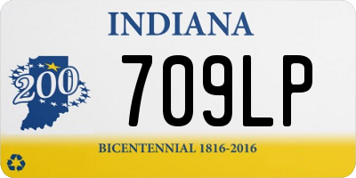 IN license plate 709LP