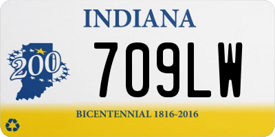 IN license plate 709LW