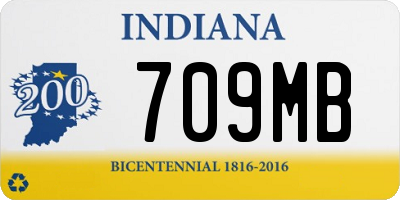 IN license plate 709MB