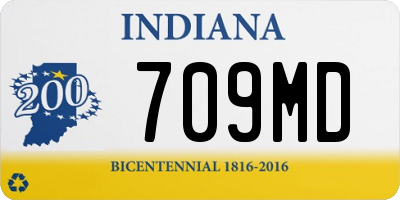 IN license plate 709MD