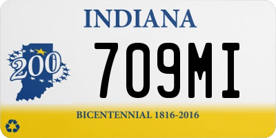 IN license plate 709MI