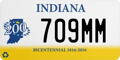 IN license plate 709MM
