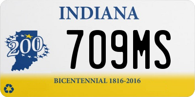 IN license plate 709MS