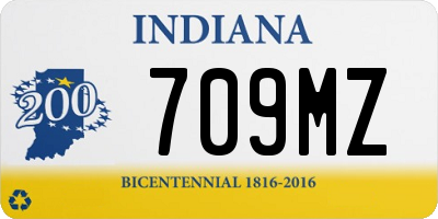 IN license plate 709MZ