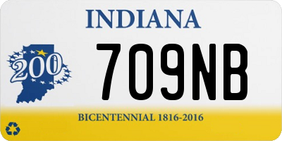 IN license plate 709NB