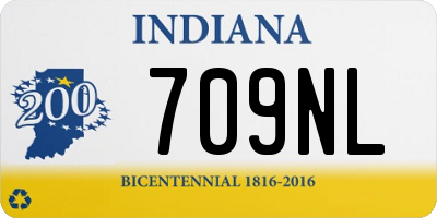 IN license plate 709NL