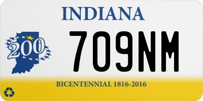 IN license plate 709NM