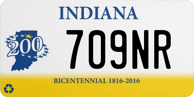 IN license plate 709NR