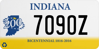 IN license plate 709OZ