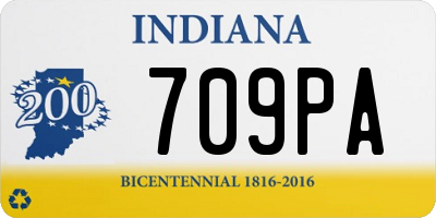 IN license plate 709PA