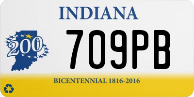 IN license plate 709PB