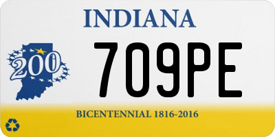 IN license plate 709PE