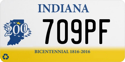 IN license plate 709PF