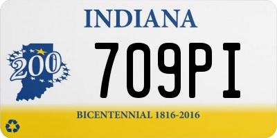 IN license plate 709PI