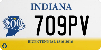 IN license plate 709PV