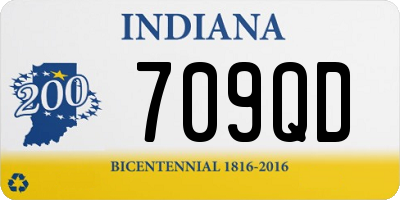 IN license plate 709QD