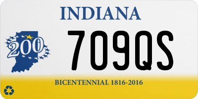 IN license plate 709QS