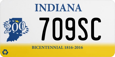 IN license plate 709SC