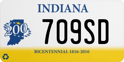 IN license plate 709SD