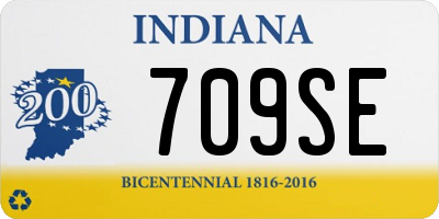 IN license plate 709SE