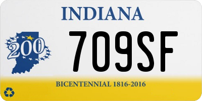 IN license plate 709SF