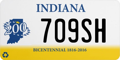 IN license plate 709SH