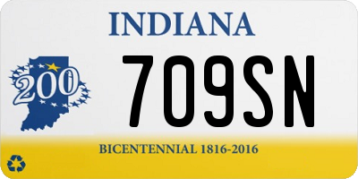 IN license plate 709SN