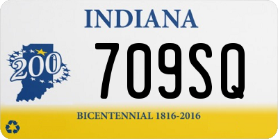 IN license plate 709SQ