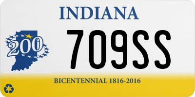 IN license plate 709SS