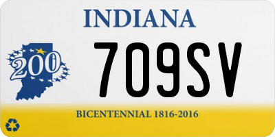 IN license plate 709SV