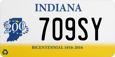 IN license plate 709SY