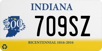 IN license plate 709SZ