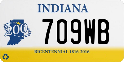 IN license plate 709WB