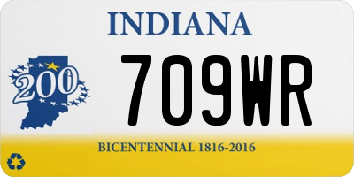 IN license plate 709WR