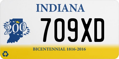 IN license plate 709XD