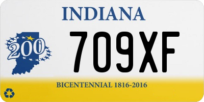 IN license plate 709XF