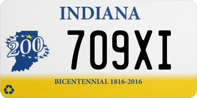 IN license plate 709XI