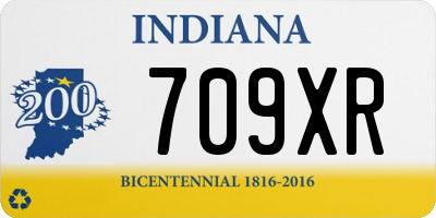 IN license plate 709XR