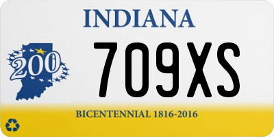 IN license plate 709XS