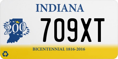 IN license plate 709XT