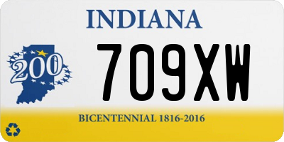 IN license plate 709XW