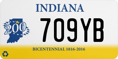 IN license plate 709YB